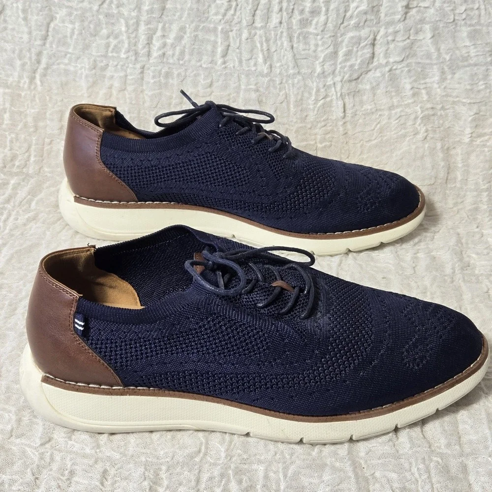 Nautica Knit Oxfords Men's Size 12 M Lace Up Navy Blue Lightweight Preppy Casual
